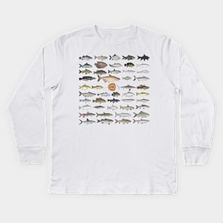 Southeast Asia Freshwater Fish Group Kids Long Sleeve T-Shirt